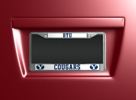 NCAA BYU Cougars License Frame Chrome Fan Gear NCAA BYU Cougars