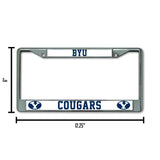 NCAA BYU Cougars License Frame Chrome Fan Gear NCAA BYU Cougars