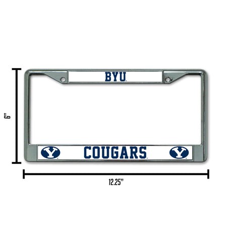 NCAA BYU Cougars License Frame Chrome Fan Gear NCAA BYU Cougars