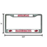 NCAA Arkansas Razorbacks License Frame Chrome Fan Gear NCAA Arkansas Razorbacks