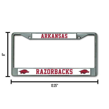 NCAA Arkansas Razorbacks License Frame Chrome Fan Gear NCAA Arkansas Razorbacks