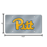 NCAA Pitt Panthers Laser Cut Tag Silver Packaged Fan Gear NCAA Pitt Panthers