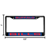 NFL Buffalo Bills Laser License Frame Black Fan Gear NFL Buffalo Bills