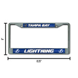 NHL Tampa Bay Lightning License Frame Chrome Glitter Fan Gear NHL Tampa Bay Lightning