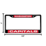 NHL Washington Capitals Laser License Frame Black Fan Gear NHL Washington Capitals