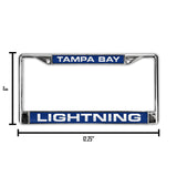 NHL Tampa Bay Lightning Chrome Laser License Frame Fan Gear NHL Tampa Bay Lightning