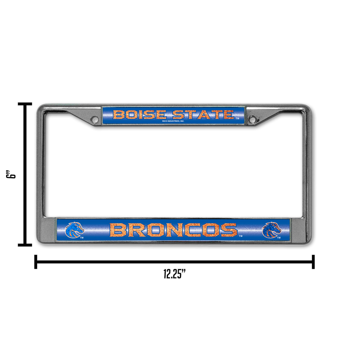 NCAA Boise State Broncos License Frame Chrome Glitter Fan Gear NCAA Boise State Broncos