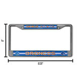 NCAA Boise State Broncos License Frame Chrome Glitter Fan Gear NCAA Boise State Broncos