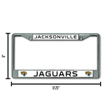 NFL Jacksonville Jaguars License Frame Chrome Fan Gear NFL Jacksonville Jaguars