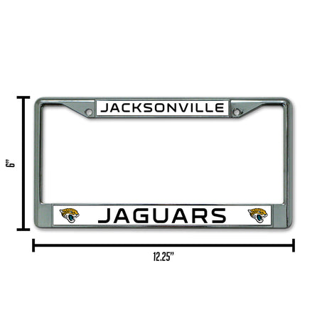 NFL Jacksonville Jaguars License Frame Chrome Fan Gear NFL Jacksonville Jaguars