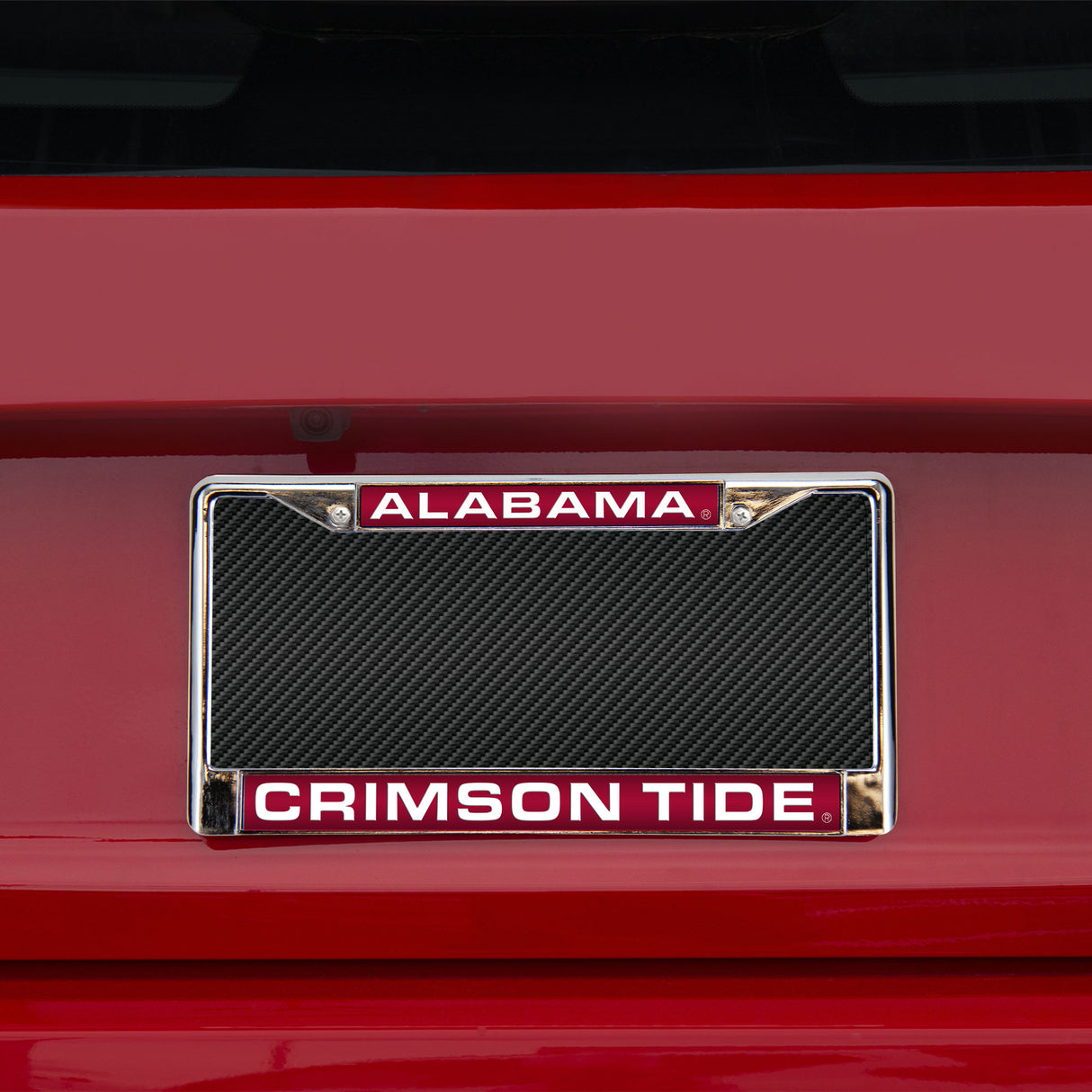 NCAA Alabama Crimson Tide Chrome Laser License Frame Fan Gear NCAA Alabama Crimson Tide