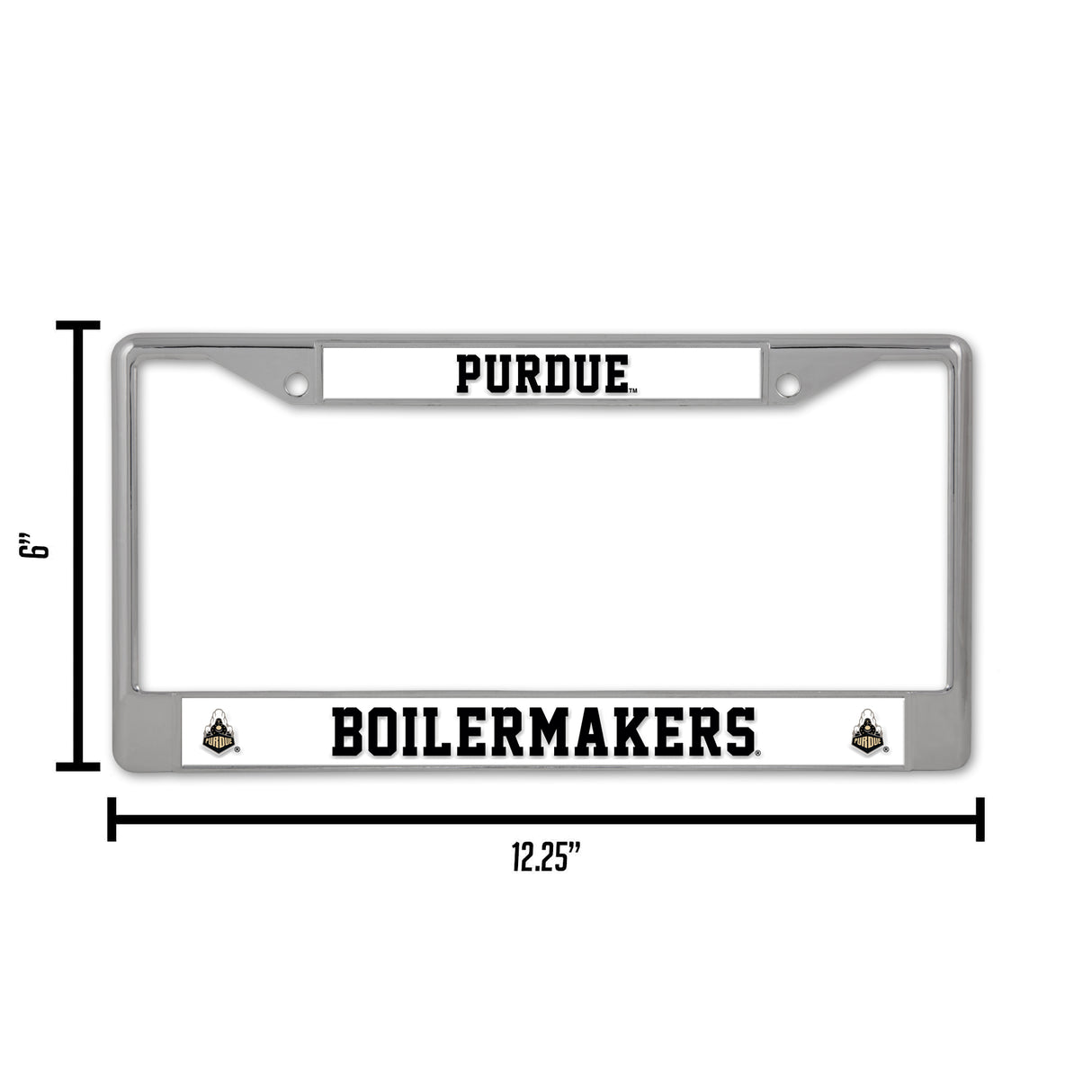 NCAA Purdue Boilermakers License Frame Chrome Fan Gear NCAA Purdue Boilermakers