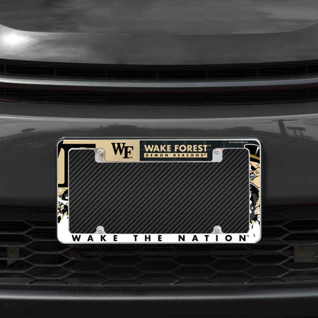 NCAA Wake Forest Demon Deacons All Over Chrome Frame Fan Gear NCAA Wake Forest Demon Deacons