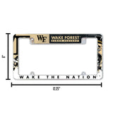 NCAA Wake Forest Demon Deacons All Over Chrome Frame Fan Gear NCAA Wake Forest Demon Deacons