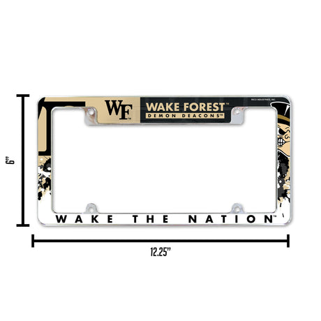NCAA Wake Forest Demon Deacons All Over Chrome Frame Fan Gear NCAA Wake Forest Demon Deacons