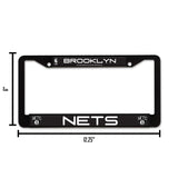 NBA Brooklyn Nets License Frame Black Metal Fan Gear NBA Brooklyn Nets