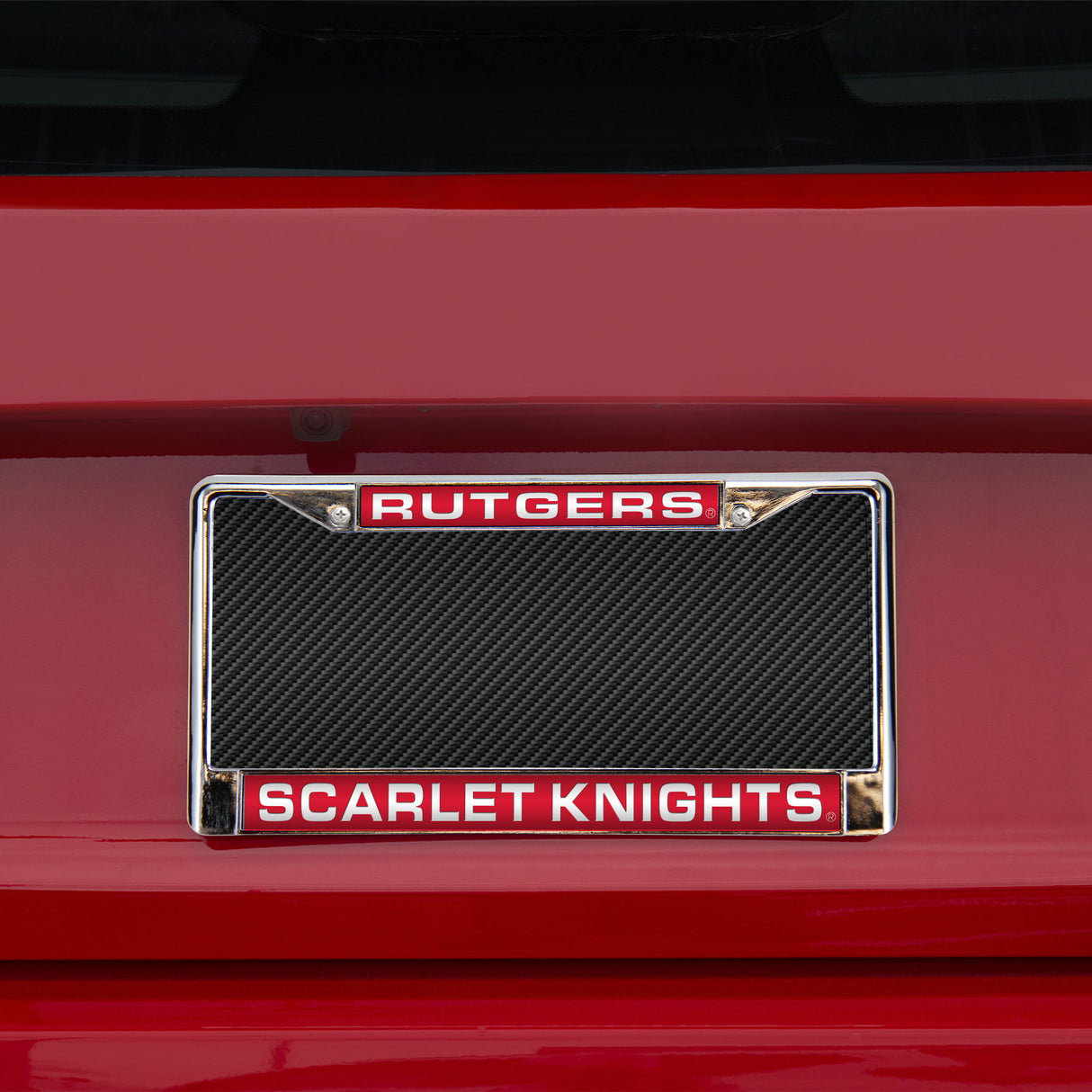 NCAA Rutgers Scarlet Knights Chrome Laser License Frame Fan Gear NCAA Rutgers Scarlet Knights