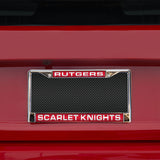 NCAA Rutgers Scarlet Knights Chrome Laser License Frame Fan Gear NCAA Rutgers Scarlet Knights