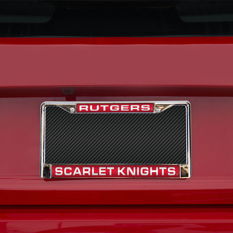 NCAA Rutgers Scarlet Knights Chrome Laser License Frame Fan Gear NCAA Rutgers Scarlet Knights