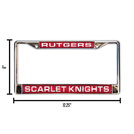 NCAA Rutgers Scarlet Knights Chrome Laser License Frame Fan Gear NCAA Rutgers Scarlet Knights
