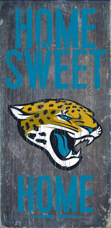 Fan Creations Jacksonville Jaguars Home Sweet Home Wood Sign 6"x12" Fan Gear NFL Jacksonville Jaguars