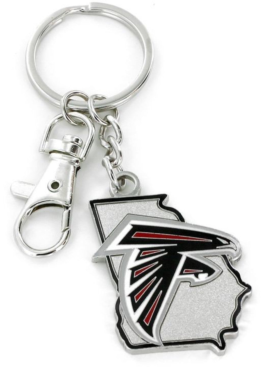 Aminco Atlanta Falcons Keychain State Design Fan Gear NFL Atlanta Falcons