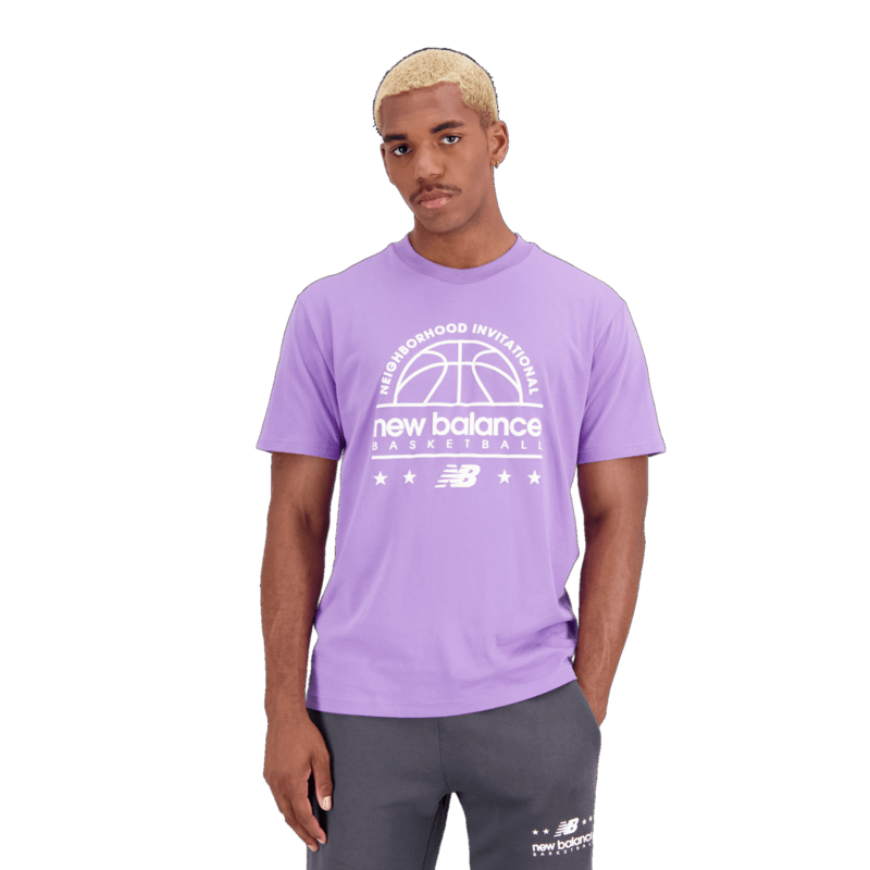 New Balance Men's Hoops Cotton Jersey Short Sleeve T-shirt New Balance
