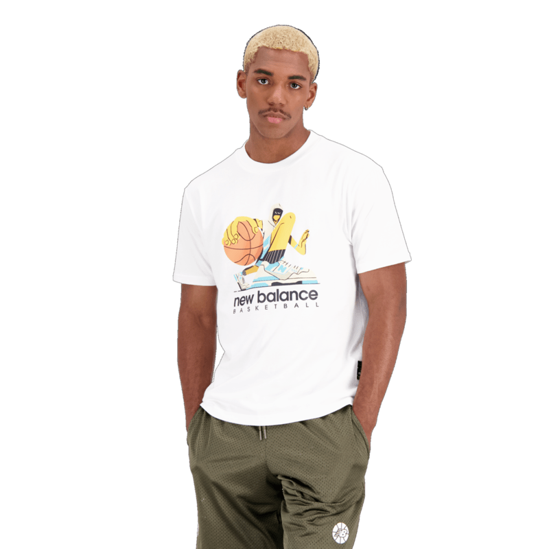 New Balance Men's Hoops Cotton Jersey Short Sleeve Tee New Balance