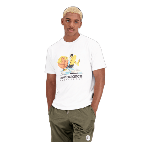 New Balance Men's Hoops Cotton Jersey Short Sleeve Tee New Balance