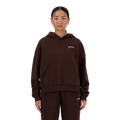 New Balance Women's Linear Heritage Brushed Back Fleece Hoodie