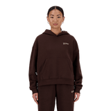 New Balance Women's Linear Heritage Brushed Back Fleece Hoodie