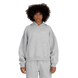 New Balance Women's Linear Heritage Brushed Back Fleece Hoodie