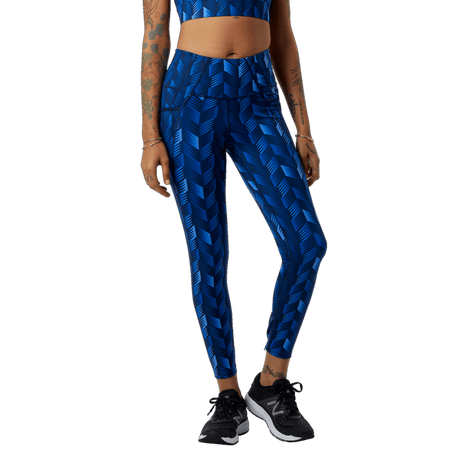 New Balance Women's Shape Shield 7/8 High Rise Printed Pocket Tight New Balance