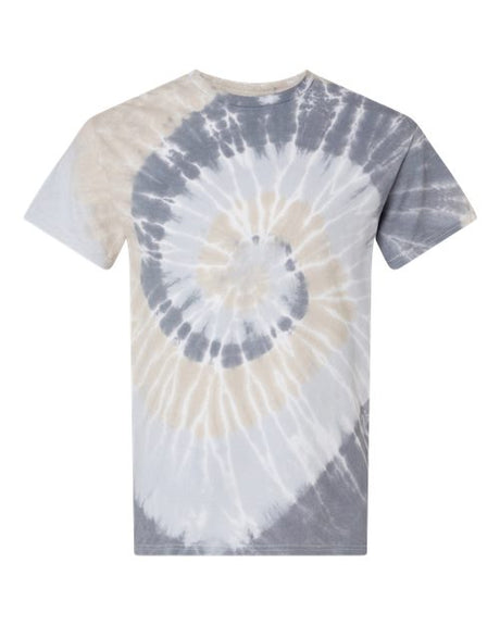 Dyenomite Men's Multi-Color Spiral Tie-Dyed T-Shirt Dyenomite