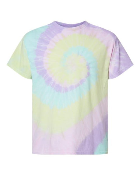 Dyenomite Men's Multi-Color Spiral Tie-Dyed T-Shirt Dyenomite