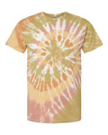 Dyenomite Men's Multi-Color Spiral Tie-Dyed T-Shirt Dyenomite