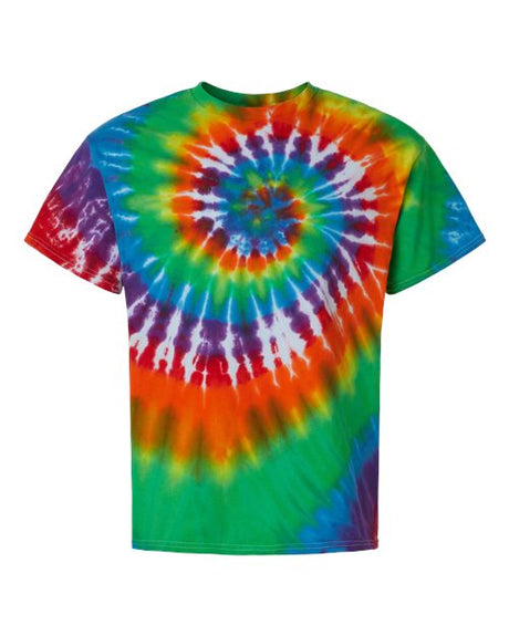 Dyenomite Men's Multi-Color Spiral Tie-Dyed Tee Dyenomite