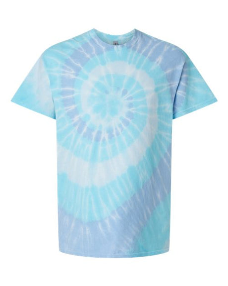 Dyenomite Men's Multi-Color Spiral Tie-Dyed Tee Dyenomite