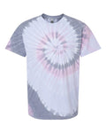 Dyenomite Men's Multi-Color Spiral Tie-Dyed Tee Dyenomite