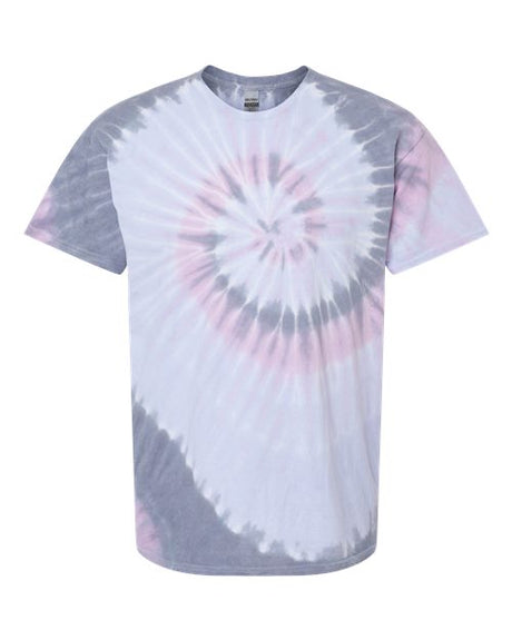 Dyenomite Men's Multi-Color Spiral Tie-Dyed Tee Dyenomite