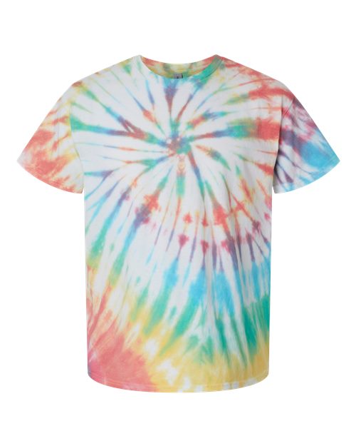 Dyenomite Men's Multi-Color Spiral Tie-Dyed Tee Dyenomite