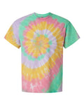 Dyenomite Men's Multi-Color Spiral Tie-Dyed Tee Dyenomite