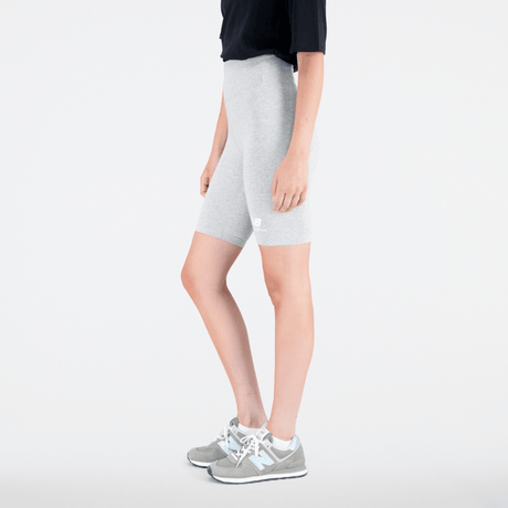 New Balance Women's Essentials Stacked Logo Cotton Fitted Short New Balance