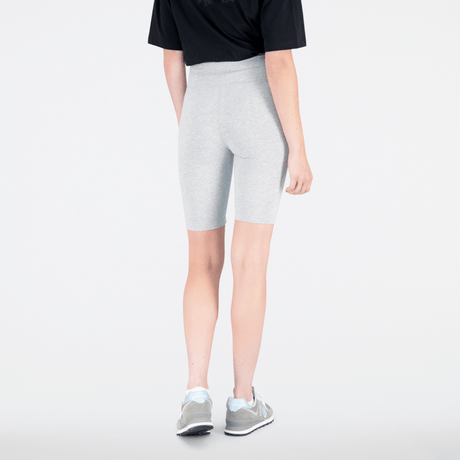 New Balance Women's Essentials Stacked Logo Cotton Fitted Short New Balance