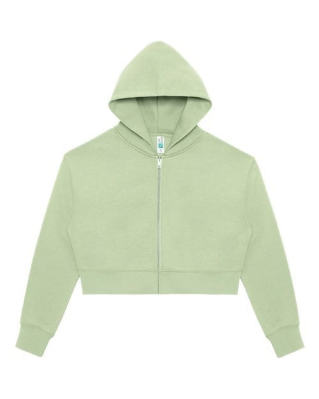 Lane Seven Women's Relaxed Cropped Full-Zip Hoodie Sweatshirt-1