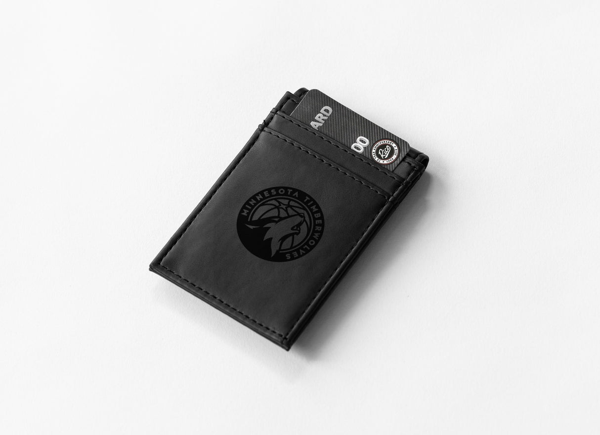 Rico Industries NBA  Minnesota Timberwolves  Laser Engraved Front Pocket Wallet