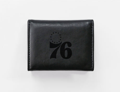 Rico Industries NBA  Philadelphia 76ers  Laser Engraved Faux Leather Trifold Wallet-1