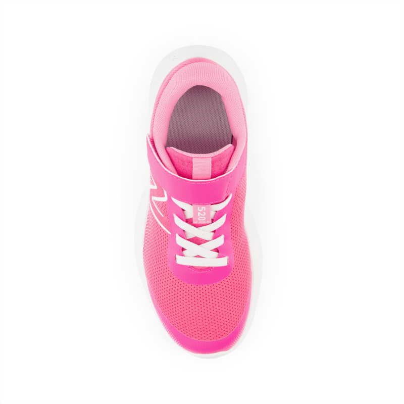 New Balance Youth Girls 520 V8 Bungee Lace Shoe - PA520PK8 Wide New Balance