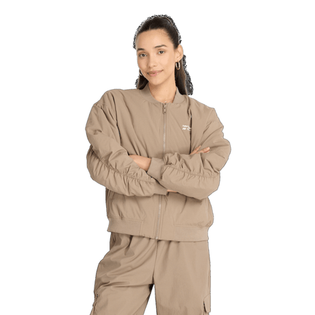 New Balance Women's Linear Heritage Woven Bomber Jacket New Balance