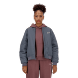 New Balance Women's Linear Heritage Woven Bomber Jacket New Balance